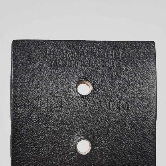 Hermes Black Leather Palladium Plated Swift Leather Palladium Plated Reversib... - Picture 5 of 7